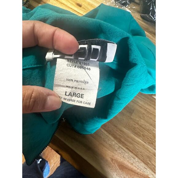 Teddi Vintage Turquoise Lightweight Windbreaker – Retro 80s Style - Picture 8 of 8